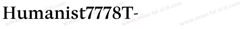 Humanist7778T字体转换