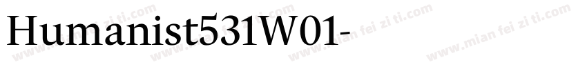 Humanist531W01字体转换