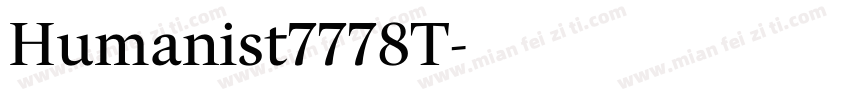 Humanist7778T字体转换