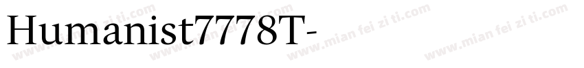 Humanist7778T字体转换