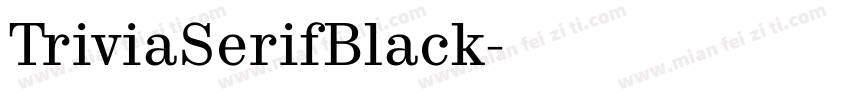 TriviaSerifBlack字体转换