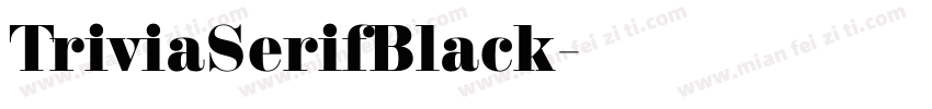 TriviaSerifBlack字体转换