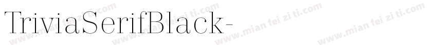 TriviaSerifBlack字体转换