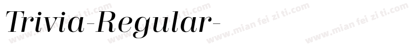 Trivia-Regular字体转换
