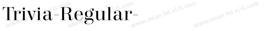 Trivia-Regular字体转换
