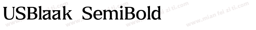 USBlaak-SemiBold字体转换