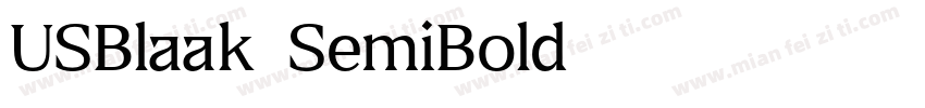 USBlaak-SemiBold字体转换