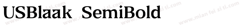 USBlaak-SemiBold字体转换