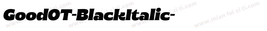 Good0T-BlackItalic字体转换