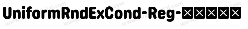 UniformRndExCond-Reg字体转换