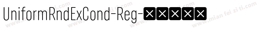 UniformRndExCond-Reg字体转换