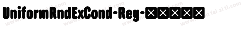 UniformRndExCond-Reg字体转换