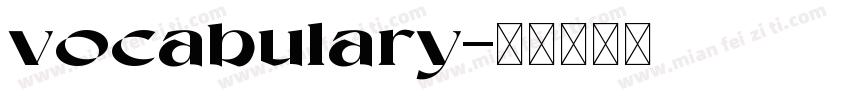 vocabulary字体转换