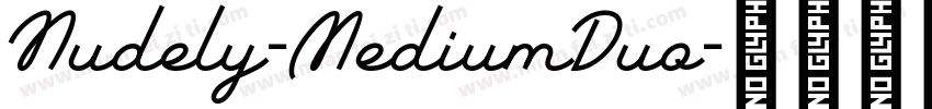 Nudely-MediumDuo字体转换