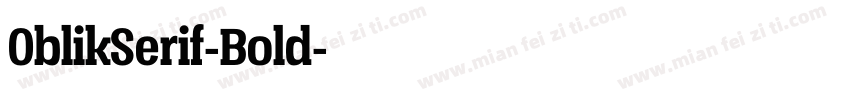 OblikSerif-Bold字体转换