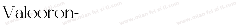 Valooron字体转换