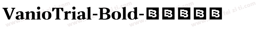 VanioTrial-Bold字体转换