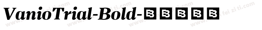 VanioTrial-Bold字体转换