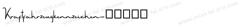 Kraftfahrzeugkennzeichen字体转换