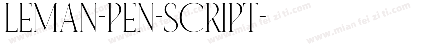 leman-pen-script字体转换