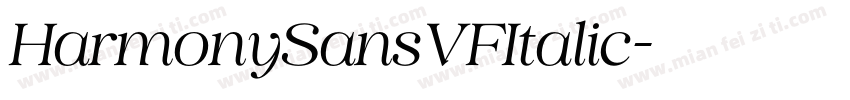 HarmonySansVFItalic字体转换