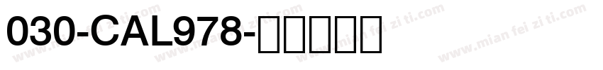 030-CAL978字体转换
