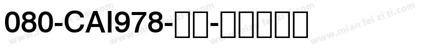 080-CAI978-普通字体转换