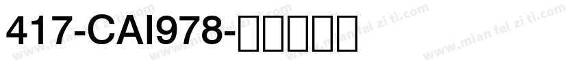 417-CAI978字体转换