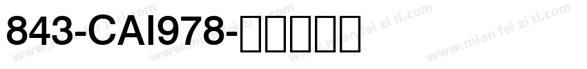 843-CAI978字体转换
