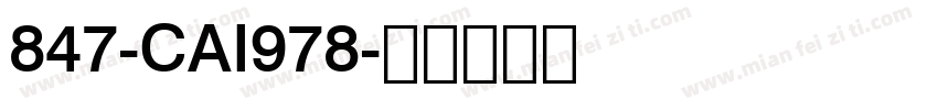 847-CAI978字体转换