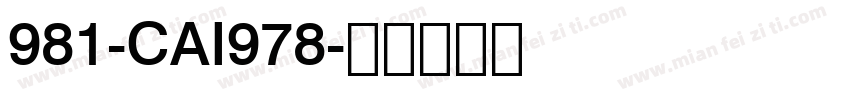 981-CAI978字体转换