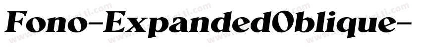 Fono-ExpandedOblique字体转换