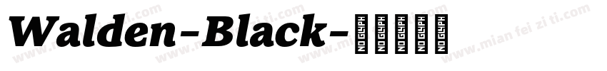 Walden-Black字体转换
