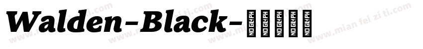 Walden-Black字体转换