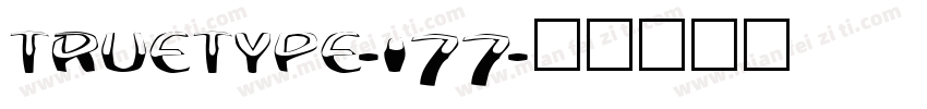 truetype-177字体转换