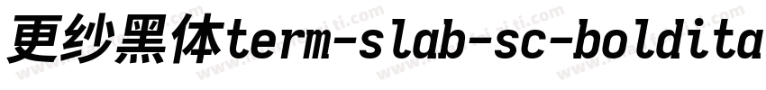 更纱黑体term-slab-sc-bolditalic手机版字体转换