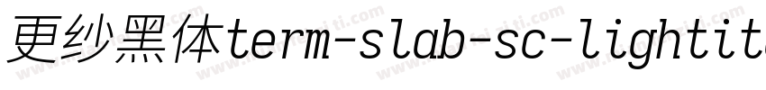 更纱黑体term-slab-sc-lightitalic手机版字体转换