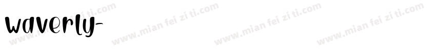 waverly字体转换