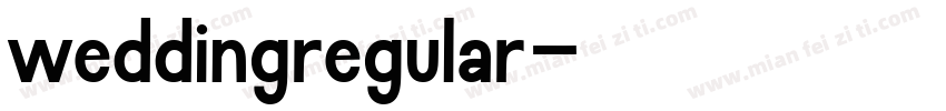weddingregular字体转换