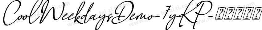 CoolWeekdaysDemo-7yKP字体转换