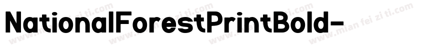 NationalForestPrintBold字体转换