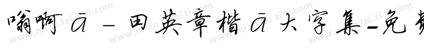 嗡啊吽－田英章楷書大字集字体转换