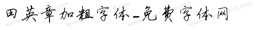田英章加粗字体字体转换