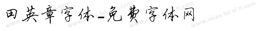 田英章字体字体转换