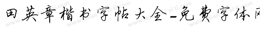 田英章楷书字帖大全字体转换