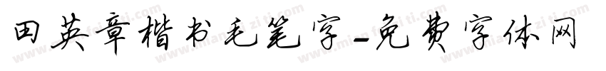 田英章楷书毛笔字字体转换