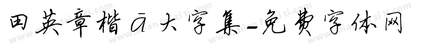 田英章楷書大字集字体转换
