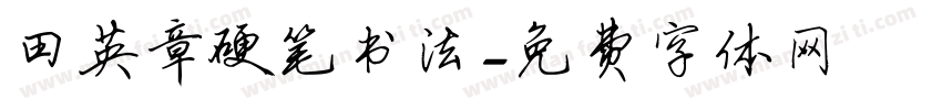 田英章硬笔书法字体转换