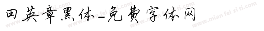 田英章黑体字体转换