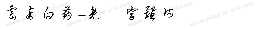 云南白药字体转换